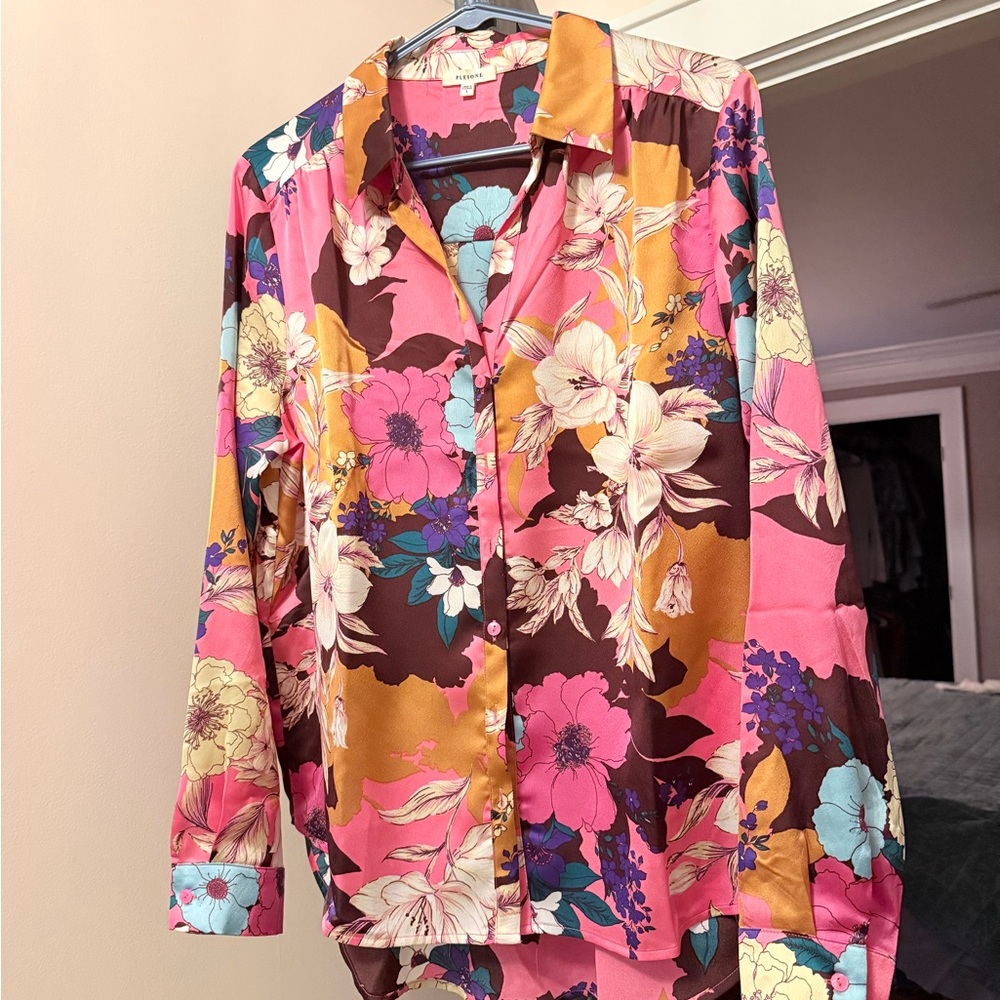 Pleione Multicolor Floral Blouse